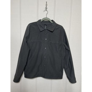 Lululemon Men's Large Gray Grey City Excursion Jacket Full Button Snap Coat